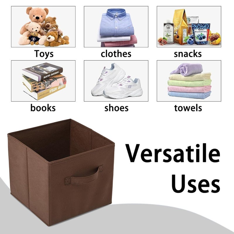 Kuber Industries Pack of 3 Square Foldable Multipurpose Wardrobe Storage Organizer for Home Portable CupboardCloset Organiser Storage Box for Clothes Toys Pink Red Brown - Image 5