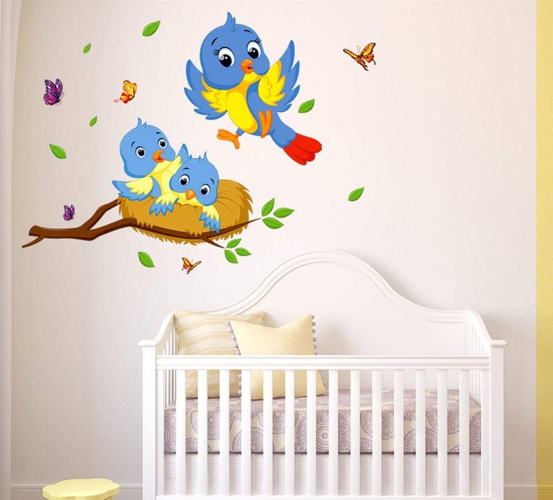 Decals Design ملصق حائط عائلة الطيور السعيدة - Image 2
