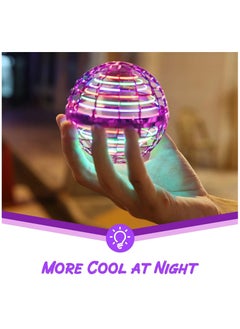 Flying Ball Toys,  Upgraded Hover Flying Spinner Boomerang Ball 360° Rotating Soaring Orb with LED Lights Hand Operated Flying Space Orb for Kids Magic Mini Drone Ball that Comes Back to You