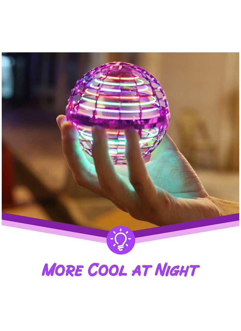Generic - Flying Ball Toys,  Upgraded Hover Flying Spinner Boomerang Ball 360° Rotating Soaring Orb with LED Lights Hand Operated Flying Space Orb for Kids Magic Mini Drone Ball that Comes Back to You - Image 1