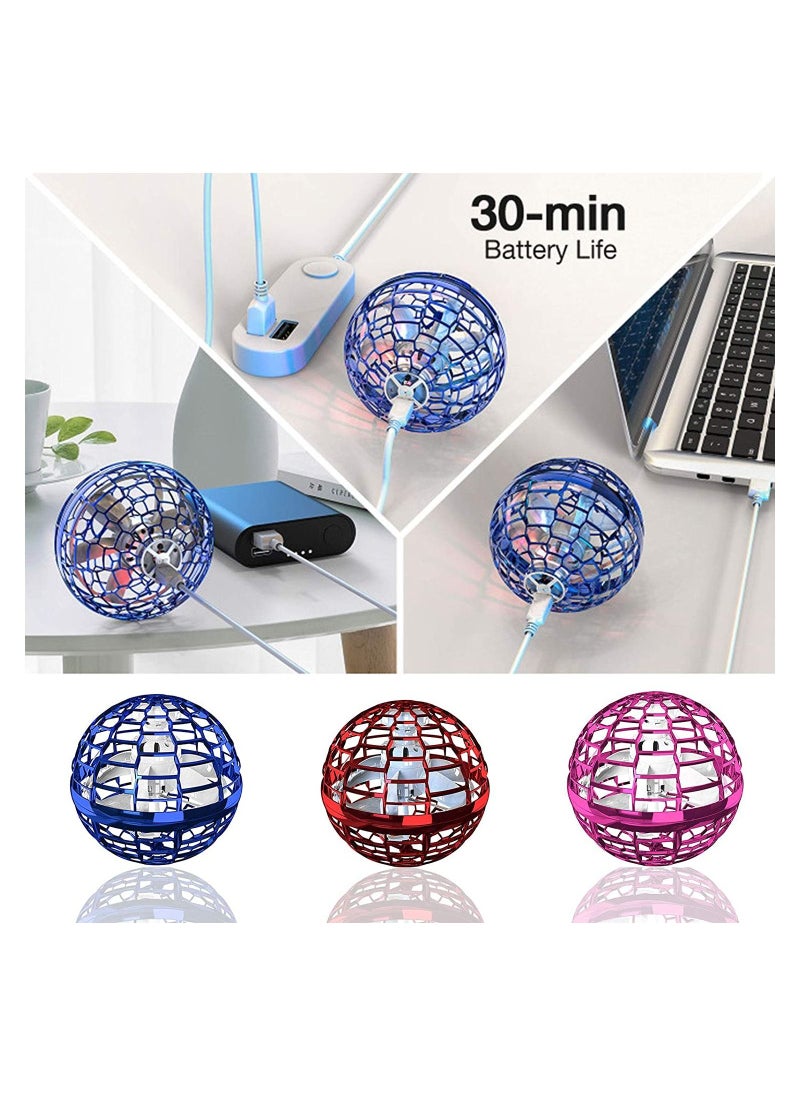 Generic - Flying Ball Toys,  Upgraded Hover Flying Spinner Boomerang Ball 360° Rotating Soaring Orb with LED Lights Hand Operated Flying Space Orb for Kids Magic Mini Drone Ball that Comes Back to You - Image 1