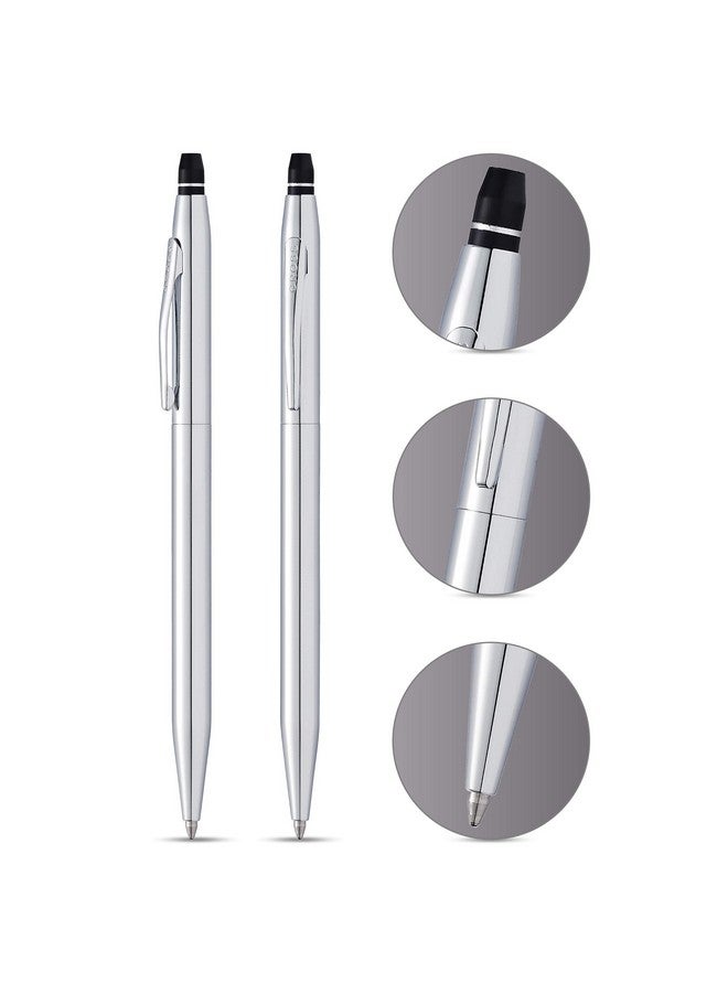 Cross Roller Ball Pen (Polished Chrome) - Image 2