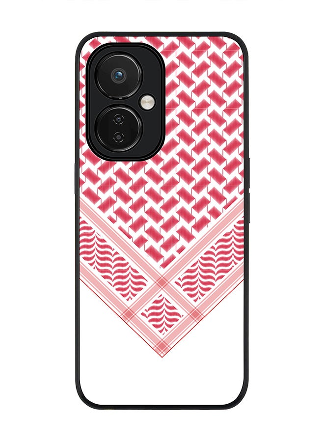 Stylizedd Rugged Black edge case for Nord CE 3 Lite Slim fit Soft Case Flexible Rubber Edges Anti Drop TPU Gel Thin Cover - Victory Shemag (Red) - Image 1