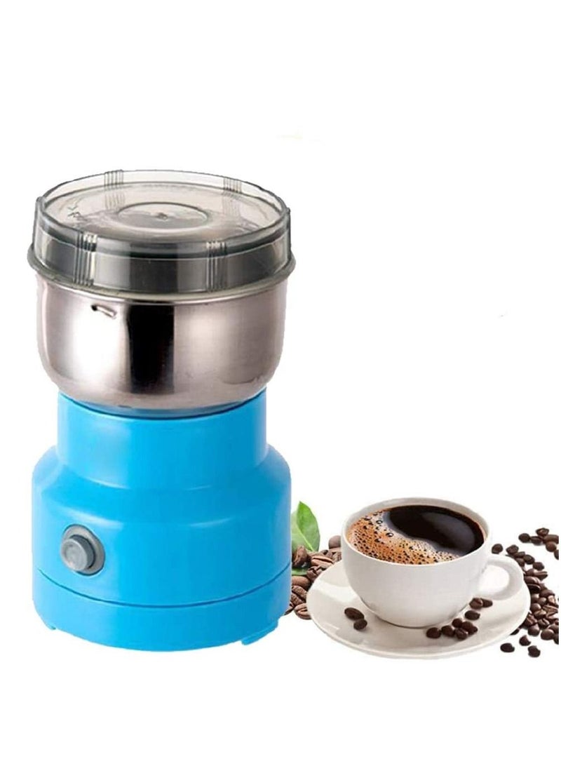 DubaiGallery Blue New Coffee Grinder Electric Mill Spice Grinder with Stainless Steel Blades, Multifunction Electric Grain Grinder  - Image 4