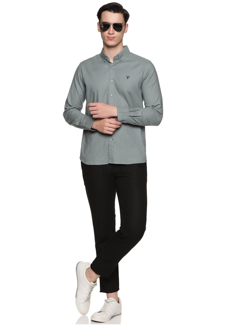 U.S. ELK Men's Button Down Shirt | Casual Slim Fit Shirt | Long Sleeve Oxford Shirts For Men | Smart Fit Cuff  - Image 4