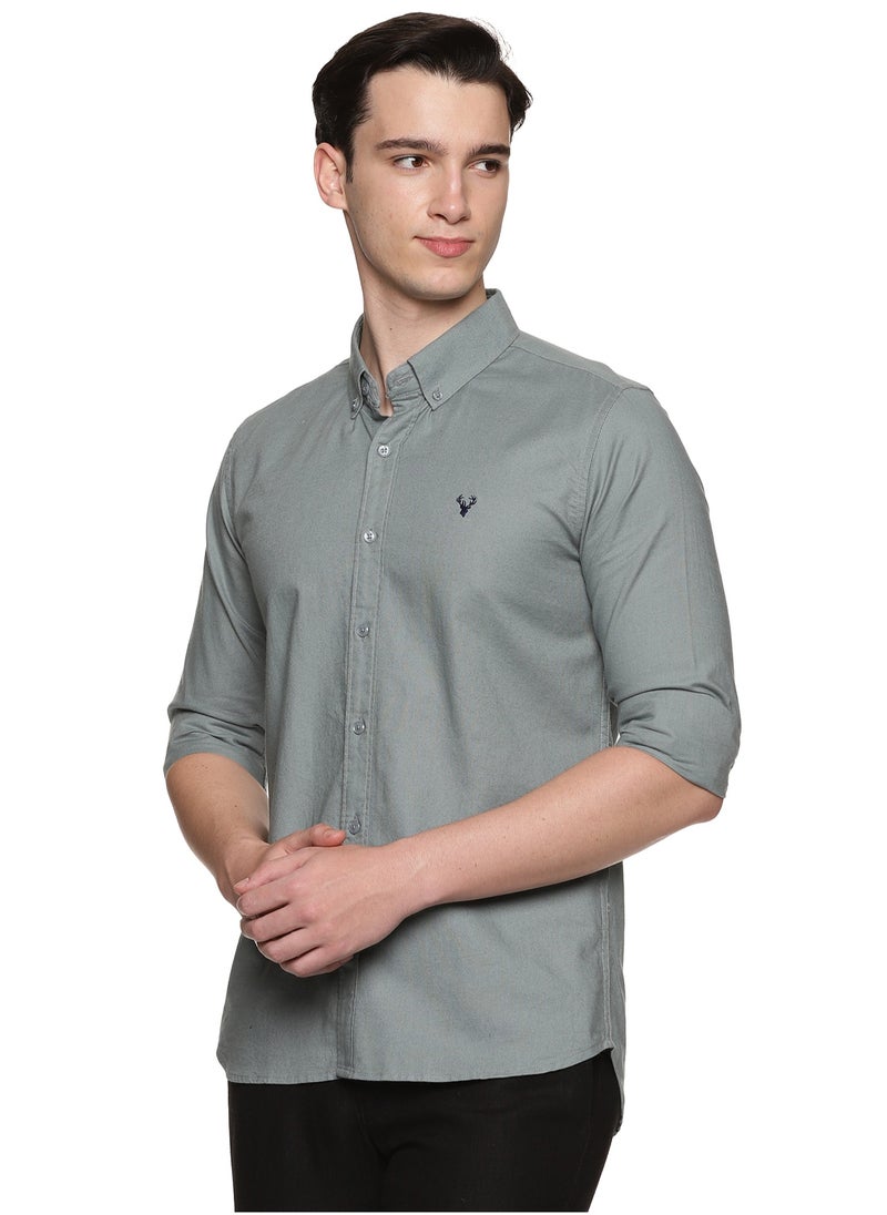 U.S. ELK Men's Button Down Shirt | Casual Slim Fit Shirt | Long Sleeve Oxford Shirts For Men | Smart Fit Cuff  - Image 2