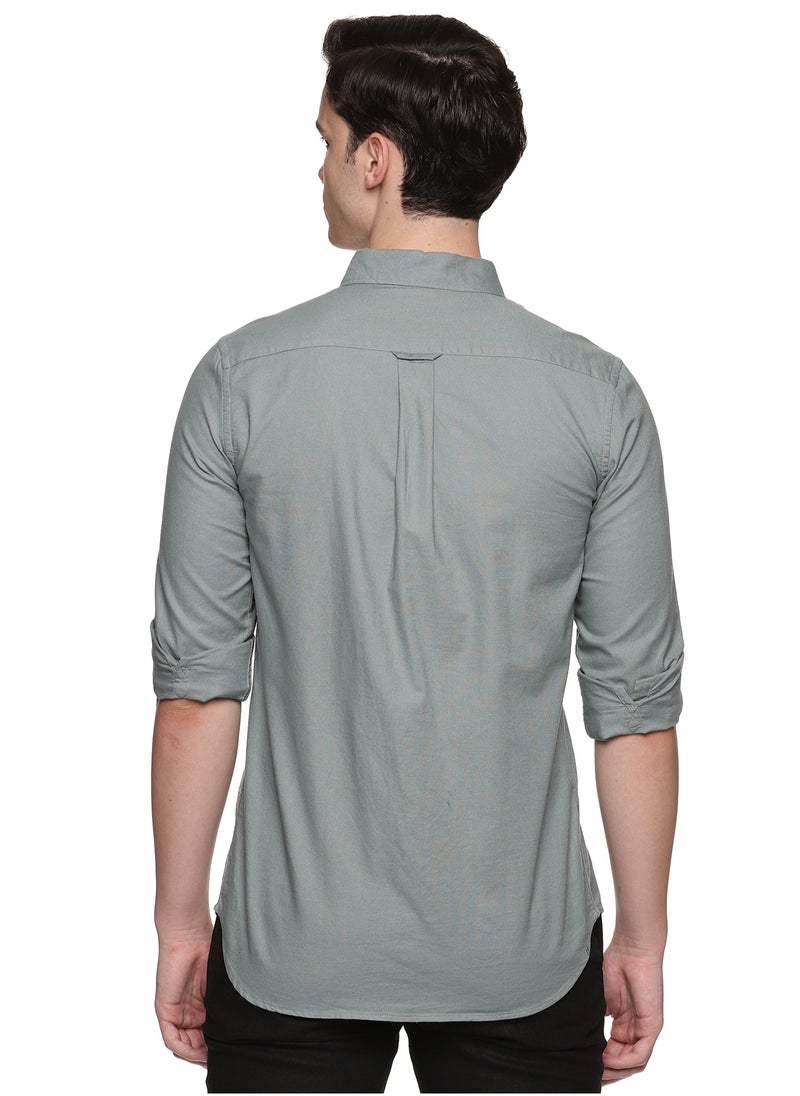 U.S. ELK Men's Button Down Shirt | Casual Slim Fit Shirt | Long Sleeve Oxford Shirts For Men | Smart Fit Cuff  - Image 3