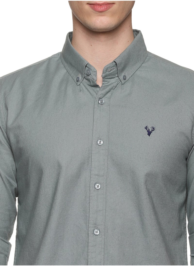 U.S. ELK Men's Button Down Shirt | Casual Slim Fit Shirt | Long Sleeve Oxford Shirts For Men | Smart Fit Cuff  - Image 5