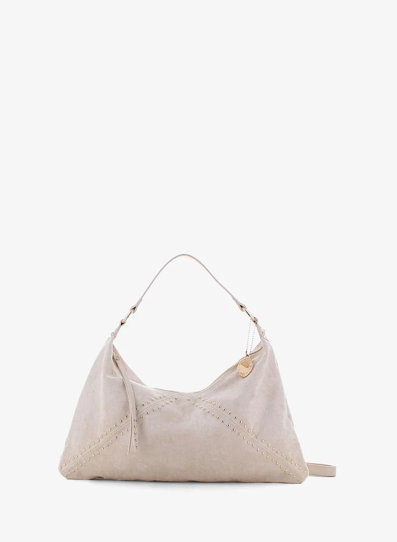 Marina Galanti Women's Barrali Suede-Effect Hobo Shoulder Bag - Beige