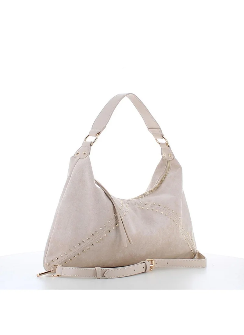 مارينا جالانتي Marina Galanti Women's Barrali Suede-Effect Hobo Shoulder Bag - Beige