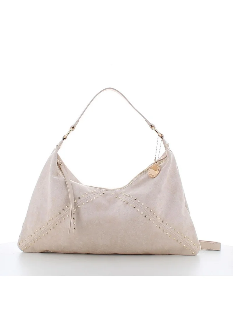 مارينا جالانتي Marina Galanti Women's Barrali Suede-Effect Hobo Shoulder Bag - Beige