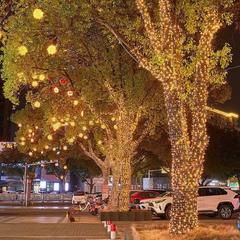 أضواء ملونة LED متلألئة سلسلة أضواء سماء النجوم إضاءة خارجية أضواء جو مع تزيين العطلات ترتيب إضاءة المشروع - Image 5