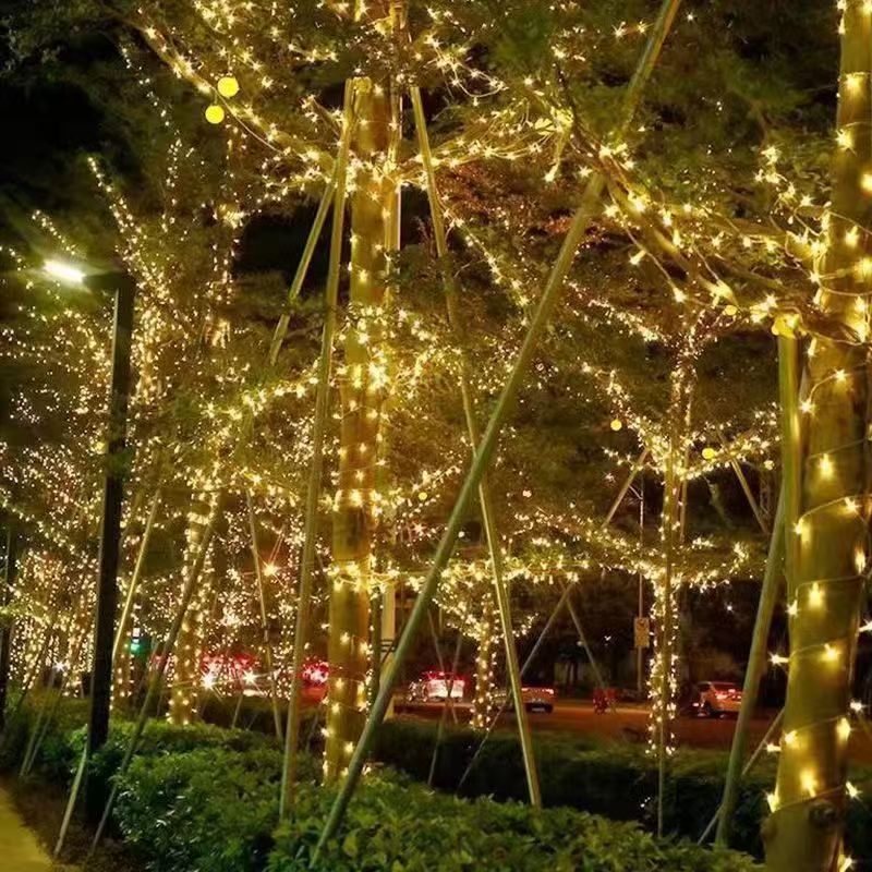 أضواء ملونة LED متلألئة سلسلة أضواء سماء النجوم إضاءة خارجية أضواء جو مع تزيين العطلات ترتيب إضاءة المشروع - Image 4