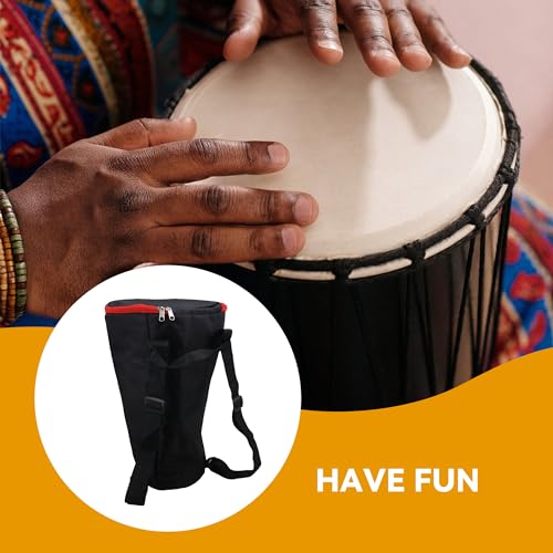 Bstinay Djembe Large Drum Bag 12Inch African Drum Carry Case Musical Instrument Accessory Durable Shoulder Strap Black - Image 4