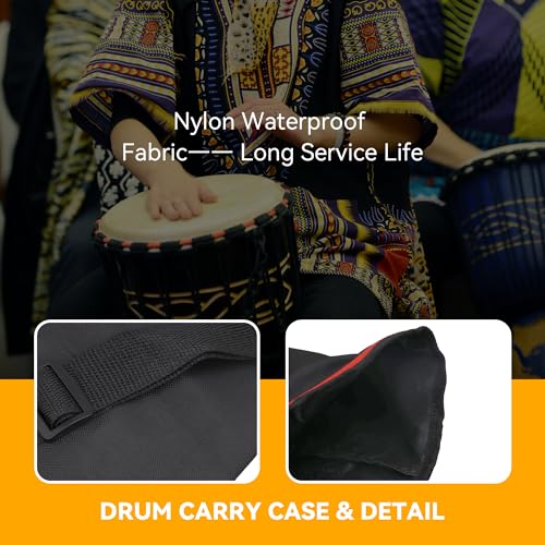 Bstinay Djembe Large Drum Bag 12Inch African Drum Carry Case Musical Instrument Accessory Durable Shoulder Strap Black - Image 2
