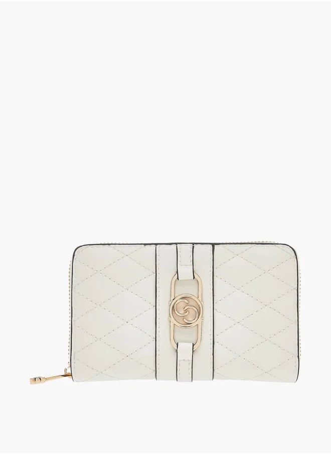 Celeste Womens Quilted Wallet With Zip Closure