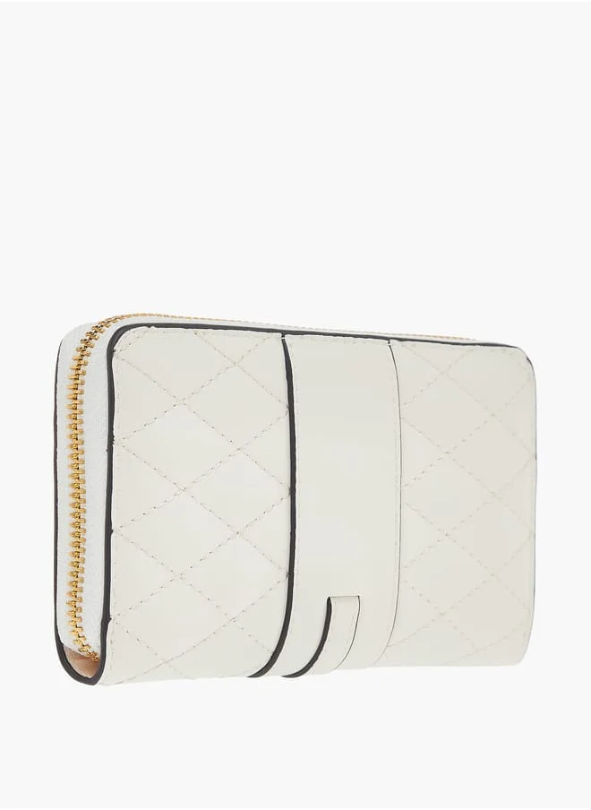Celeste Womens Quilted Wallet With Zip Closure