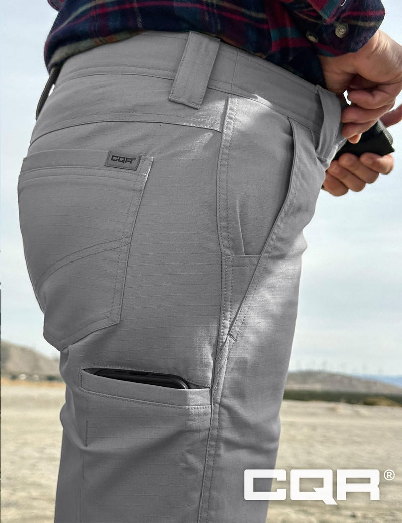 CQR CLSX Women's Flex Stretch Tactical Pants, Outdoor Hiking Pants with Pockets, Water Resistant Ripstop Work Pants, Sub Rosa Stone, 6 - Image 3