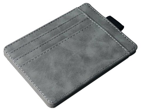 Card Wallet 7 Card Slots for Ample Storage, Elastic Band Closure, Driver License Card Slot for Convenience, Pu Leather Construction, Coin Pocket, Folded Bills, Receipts, 11.5x8.5cm (grey)