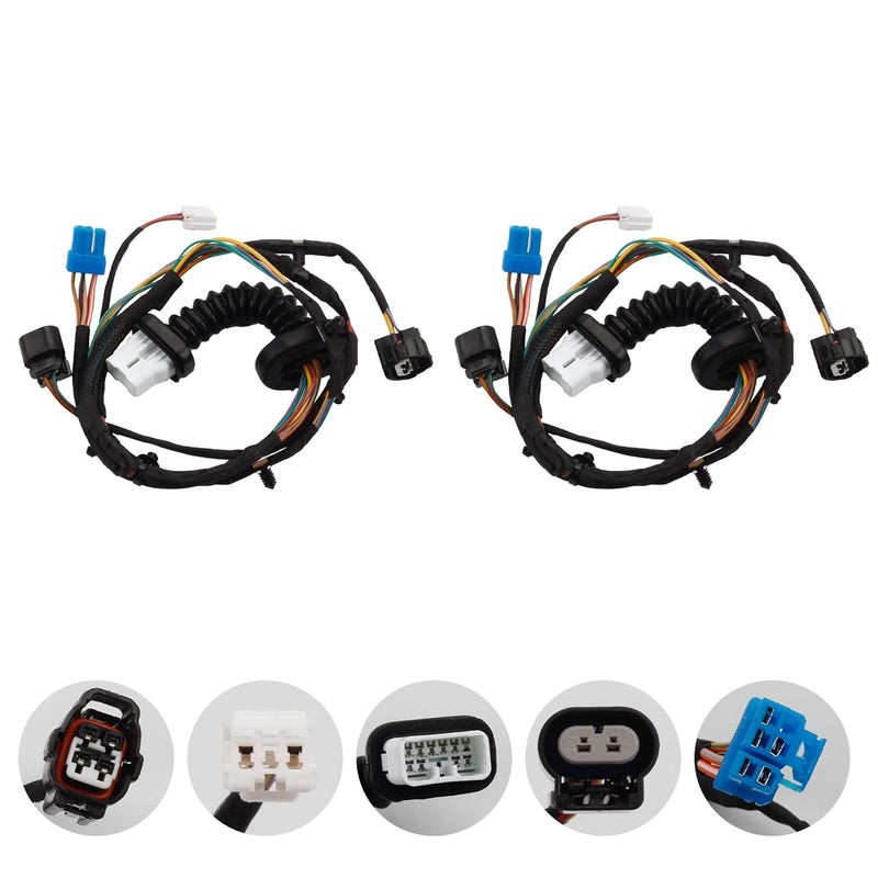 Dasbecan 2Ps Rear Door Harness with Connectors for Dodge Ram 1500 2500 3500 4500 5500 (2004-2010) - Image 1
