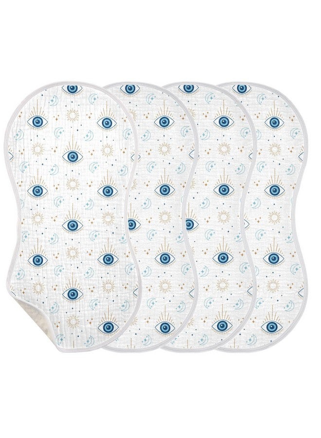 Kigai Magic Evil Eye Muslin Baby Burp Cloths - Super Absorbent and Soft Burping Rags - Cotton Burp Clothes Set for Boys and Girls, 2 Pack - Image 2