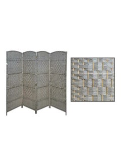 Generic 4-Panel Grey Folding Partition Room Divider  - Image 2