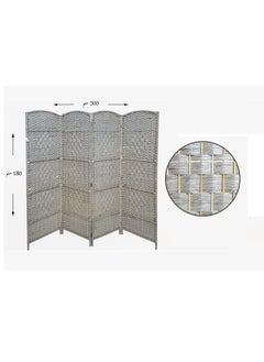 Generic 4-Panel Grey Folding Partition Room Divider  - Image 3