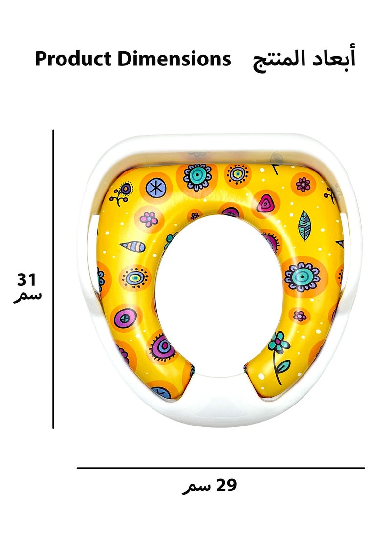 RENOVO RENOVO Portable Baby Potty Seat for Kids 1-3 Years Cushioned Potty Training Non-Slip Potty Sitting Ring with Handles Fits Round & Oval Western Toilet  - Image 3