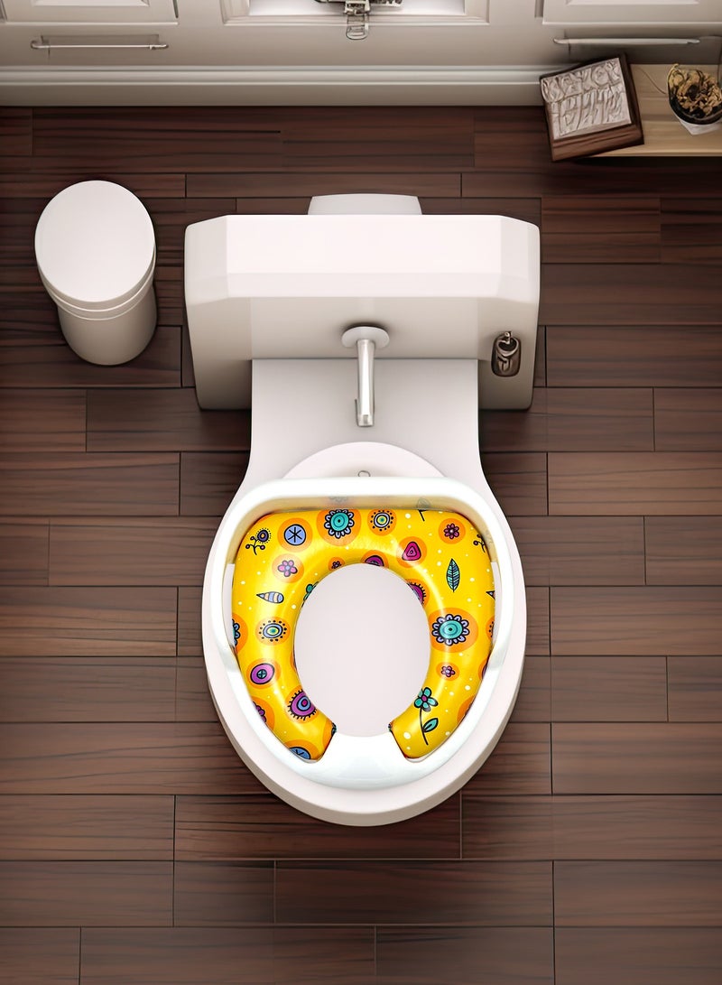 RENOVO RENOVO Portable Baby Potty Seat for Kids 1-3 Years Cushioned Potty Training Non-Slip Potty Sitting Ring with Handles Fits Round & Oval Western Toilet  - Image 4