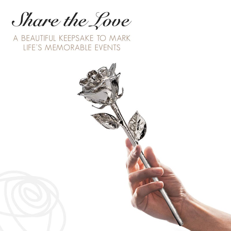 Forever Rose Real Platinum Rose  Genuine One of a Kind Rose Hand Dipped in Platinum Roses to Last a Lifetime - Image 4