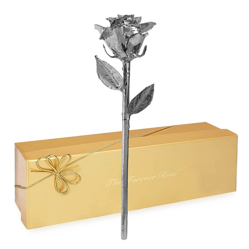Forever Rose Real Platinum Rose  Genuine One of a Kind Rose Hand Dipped in Platinum Roses to Last a Lifetime - Image 1