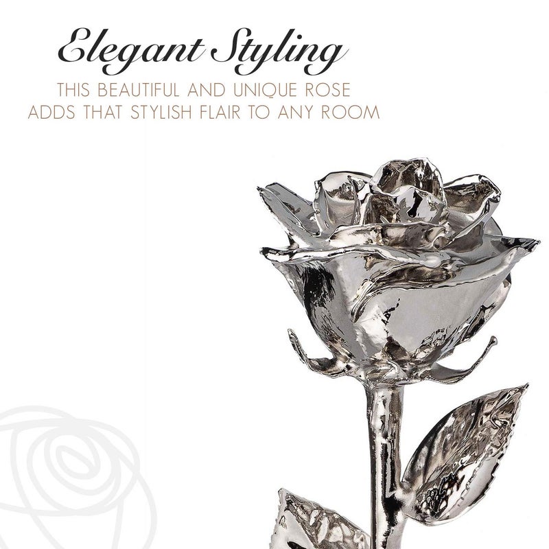 Forever Rose Real Platinum Rose  Genuine One of a Kind Rose Hand Dipped in Platinum Roses to Last a Lifetime - Image 5