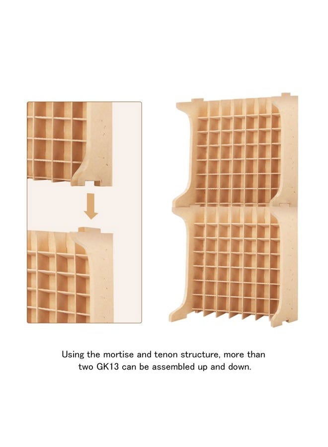 Bucasso Paint Rack Organizer with 49 Holes Suitable for 10ml TAMIYA/10ml MR HOBBY/18ml MR HOBBY, Model Tool Storage with MDF Material, Craft Paint Holder Rack GK13 - Image 3