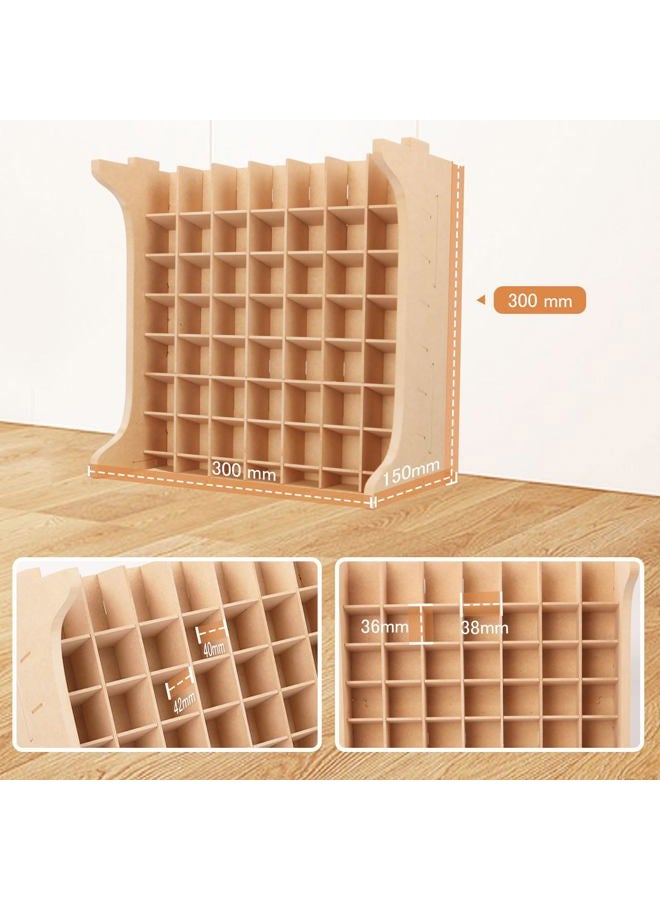 Bucasso Paint Rack Organizer with 49 Holes Suitable for 10ml TAMIYA/10ml MR HOBBY/18ml MR HOBBY, Model Tool Storage with MDF Material, Craft Paint Holder Rack GK13 - Image 4