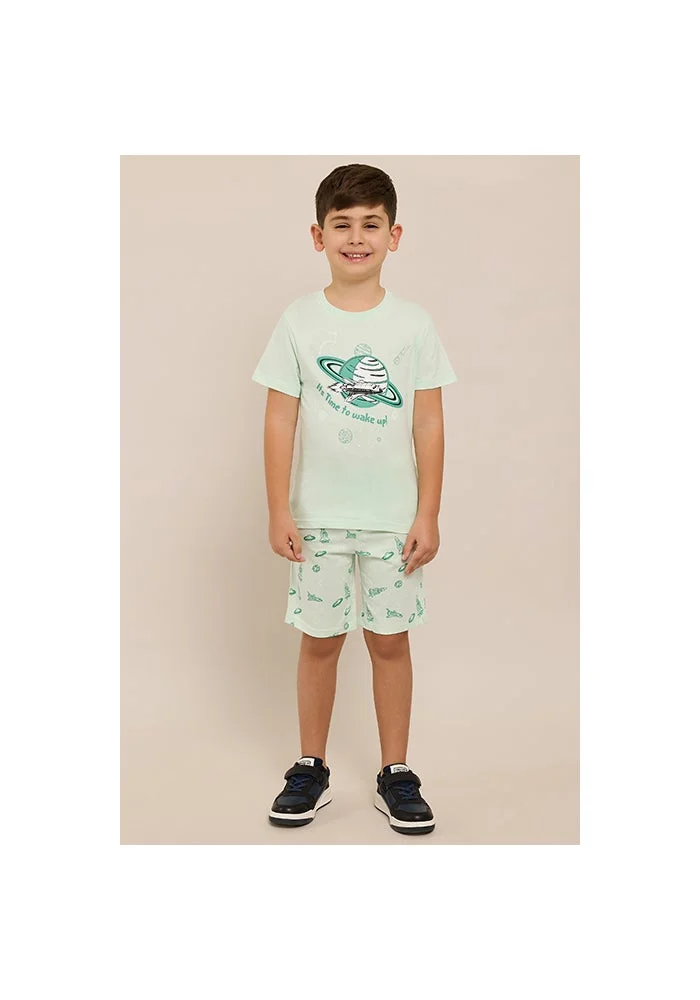 أر أند بي Printed T-Shirt and Shorts Set
