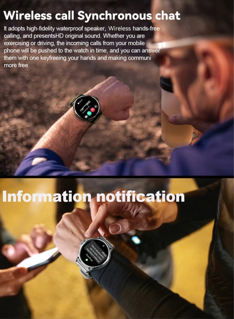 AROAQ V69 Smartwatch, 1.85 Inch Ultra HD Display Men Smartwatch, IP68 Waterproof Fitness Tracker Watch, Comfortable And Lightweight Smart Wristwatch With 100 Plus Exercise Modes, (1pc, Silver) - Image 3