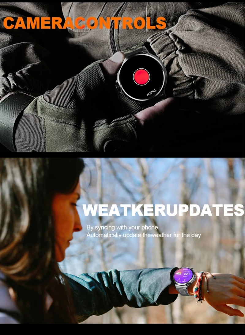 AROAQ V69 Smartwatch, 1.85 Inch Ultra HD Display Men Smartwatch, IP68 Waterproof Fitness Tracker Watch, Comfortable And Lightweight Smart Wristwatch With 100 Plus Exercise Modes, (1pc, Silver) - Image 4