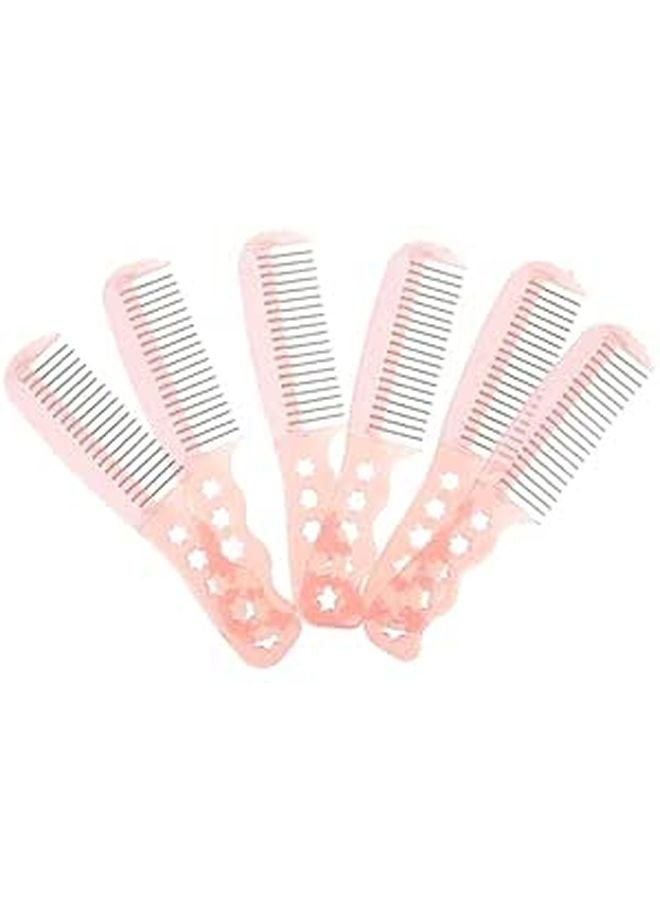 Professional Steel Tooth Anti Static Hairdressing Combs 6 Pieces Set For Home Hairstyling - Image 1