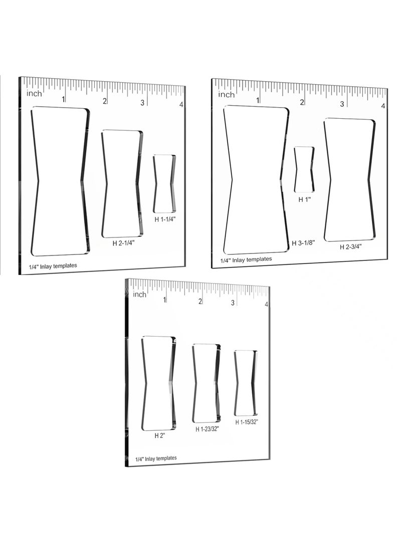 WIMNISV 9 in 3 Butterfly Templates for WoodworkingDecorative and Router and Decorative 3 Pack Butterfly 