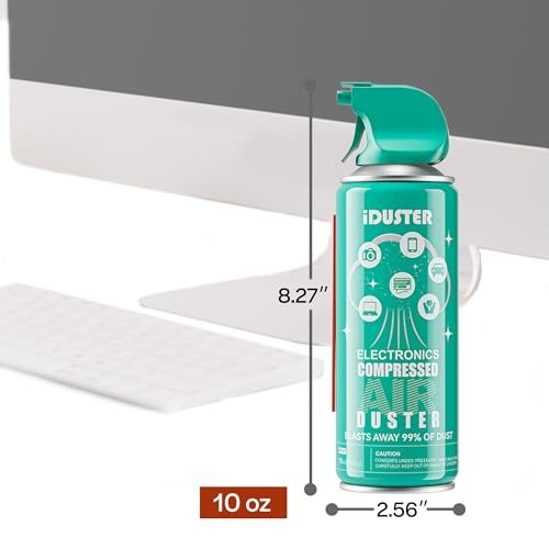 iDuster Keyboard Cleaner Air Spray - Canned Air for PS5, Computer, PC, Keyboard, Electronics, 3PCS(10oz) - Image 5