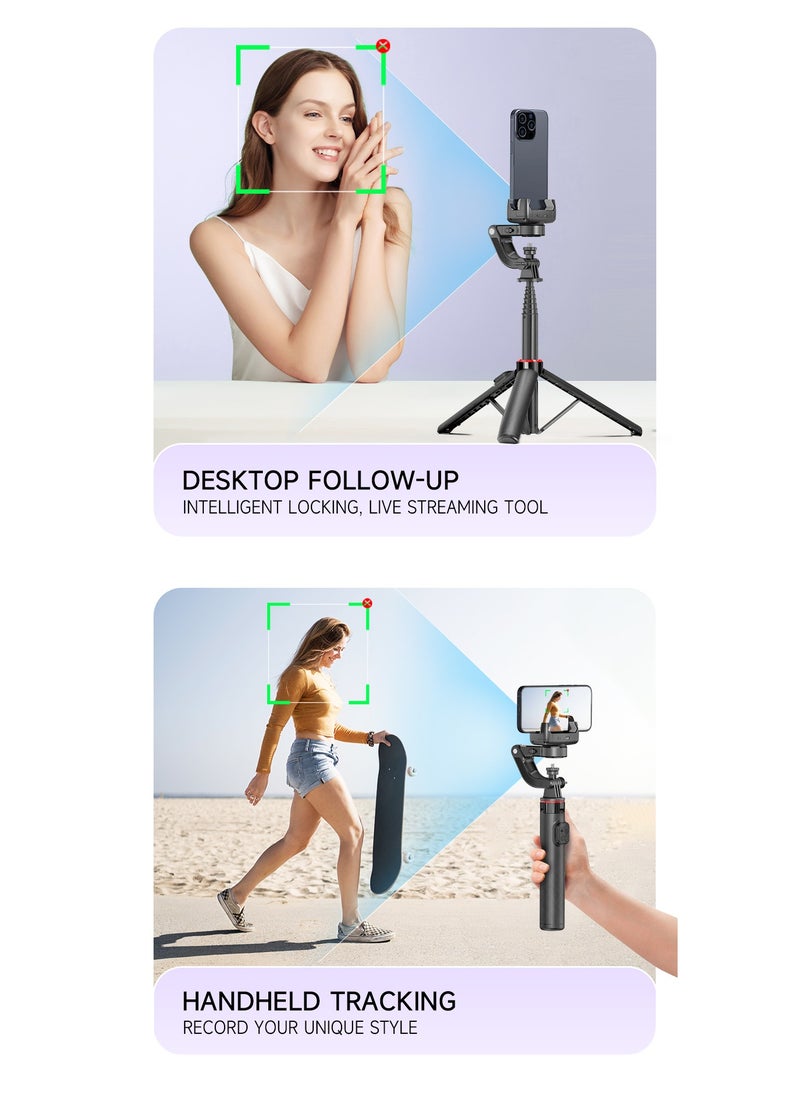 Generic AI Face Tracking Gimbal Stablizer Extra-long Multifunctional Stable Tripod Selfie Stick 1.338M  - Image 4