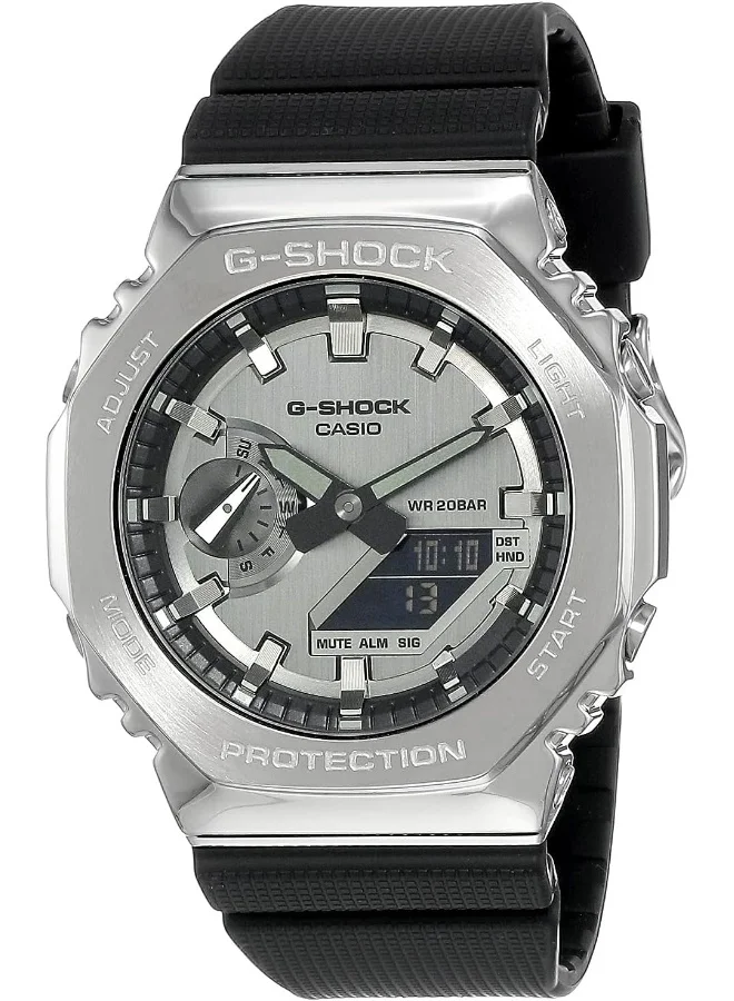 CASIO G-Shock Watch - GM-2100-1ADR Silver Dial, Black Band