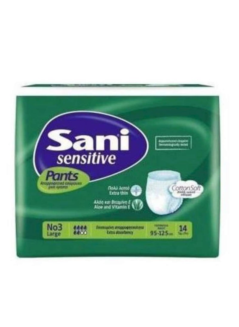 Sani Sensitive Sani Sensitive Adult Diapers Large 14 ct. Soft Shorts