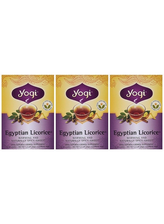 YOGI yogi egyptian licorice tea bags - 3 pack with 16 bags in each  - Image 3