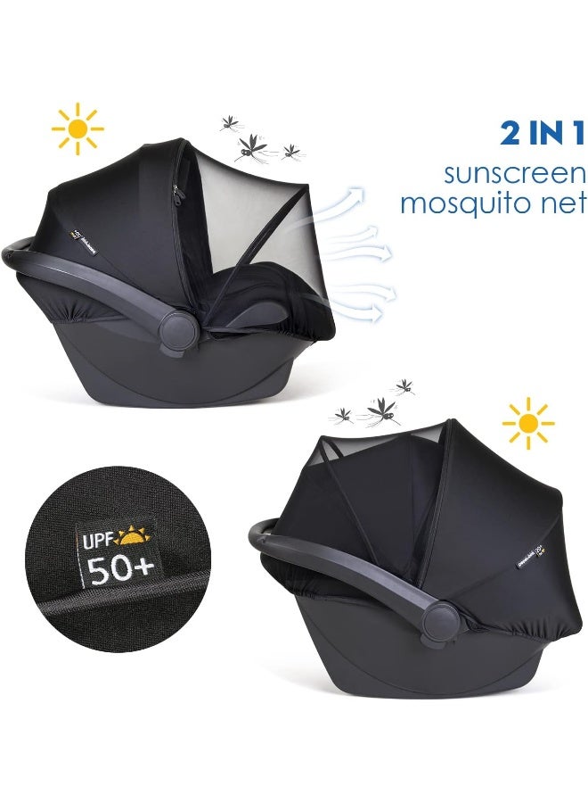 Beberoad Love 2-in-1 Mosquito Net  Sunshade for Car Seat - Image 4