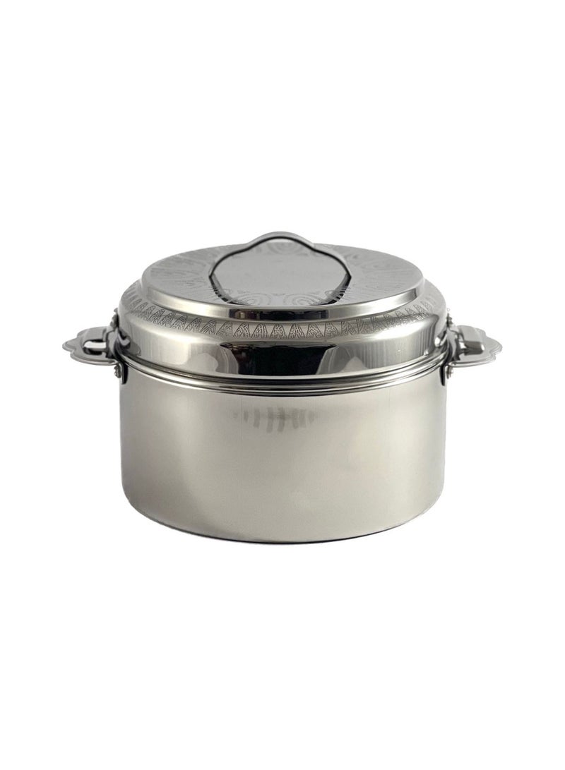 Homemaker Sigma Hotpot 3500ml Capacity - Unique Locking Lid - High Quality Stainless Steel - Silver Etching 