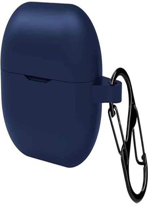 Generic LIRAMARK Shockproof Protective Silicone 360° Cover Case with Buckle Designed for JBL Wave 200 TWS (Midnight Blue)