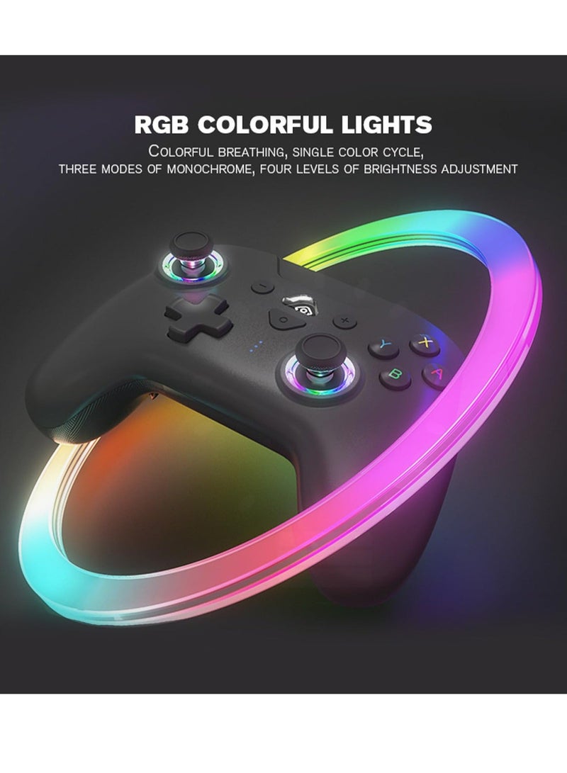 Wireless Switch Controllers, Compatible with Switch Pro Controllers for Switch/Switch Lite/OLED/PC, One-Key Pairing Gamepad with RGB with Turbo, Wake-up, NFC, Motion, Vibration - Image 4