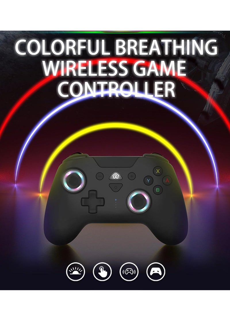 Wireless Switch Controllers, Compatible with Switch Pro Controllers for Switch/Switch Lite/OLED/PC, One-Key Pairing Gamepad with RGB with Turbo, Wake-up, NFC, Motion, Vibration - Image 2