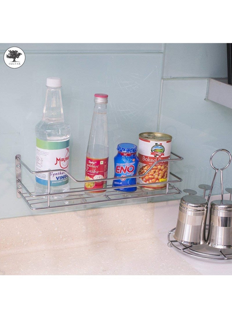sulfar Anti Rust Stainless Steel Multipurpose Wire Shelf 18 Inch Bathroom Rack Perfume Rack Shampoo Rack Store Rack for Bathroom and Kitchen (18x4x4 inch) Silver  - Image 5